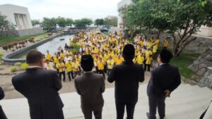 Tidak Terima 7 Wakilnya di DPRD Diusulkan di PAW, Ratusan Ketua Partai Golkar Desa dan Kecamatan se-Ogan Ilir Geruduk DPRD Setempat